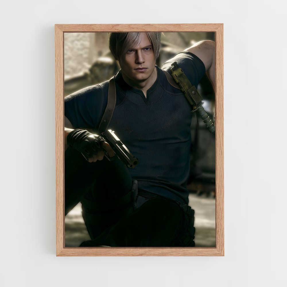 Poster Leon l'Inébranlable – affiche Resident Evil (vue 4)